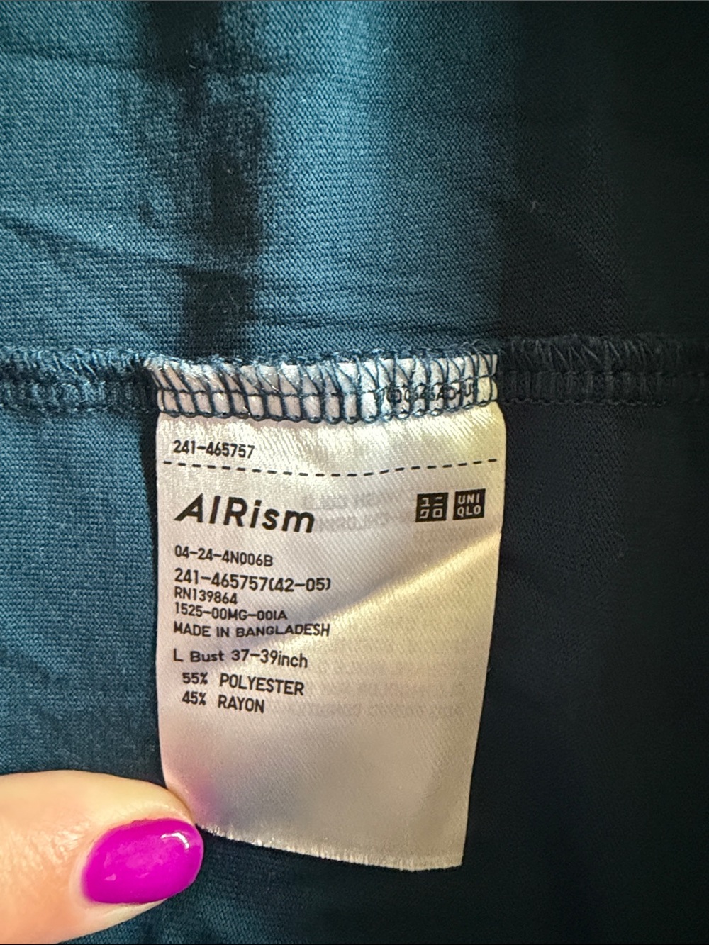 Uniqlo Women's Short Sleeve Dolman Top in Deep Teal - Picture 3 of 4